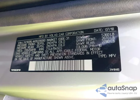 2019 Volvo Xc60 T5 Inscription from USA, damaged, VIN LYV102RL4KB229090